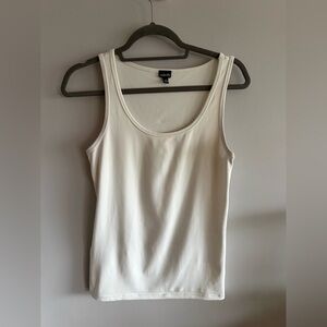 Rafaella Ivory Scoop Neck Tank Top – Size Small